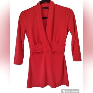 New York & Company Fire Red Blouse Size XS